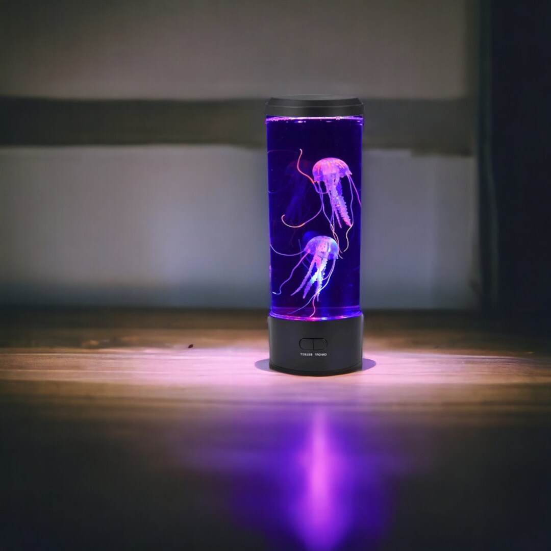 Jelly Fish Tube Lamp Colour Changing LED Night Light for Kids Room