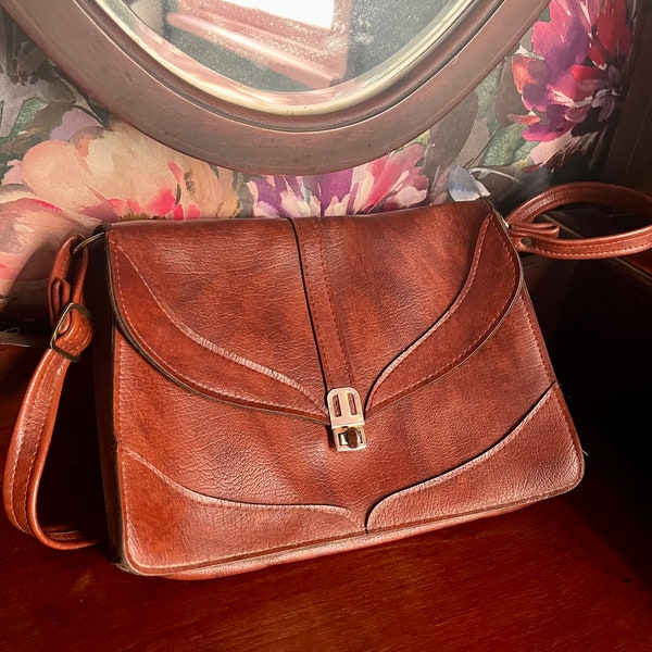 Vintage 1940’s Leather Handbag Brown