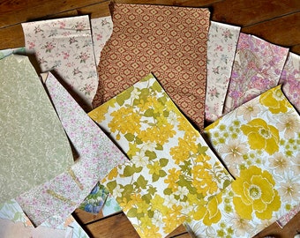 Job lot ORIGINAL 1960’s WALLPAPER SAMPLES for crafting, collage, feature wall 16