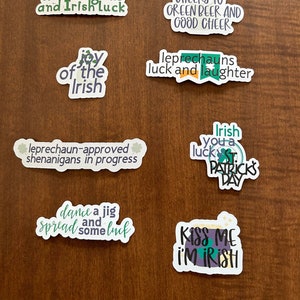 St. Patrick&#39;s Day sticker bundle of 10, sticker bundle, sticker pack, handmade stickers