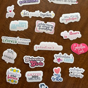 klare Galentine's Day Aufkleber