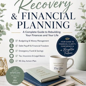 E-book over financiële planning na een scheiding | Budgetplanner & schuldenoverzicht | Werkboek voor financiële reset | Printbare PDF