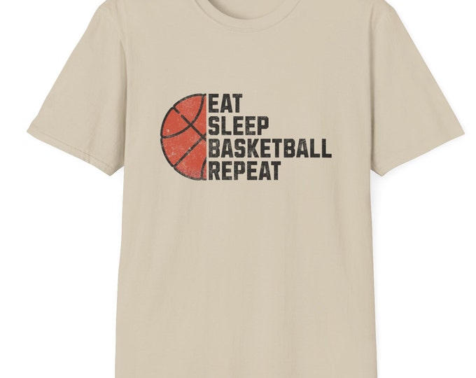 Eat Sleep Basketball Repeat t-shirt basketball life shirt basketball lover gift basketball t-shirt basketball mom basketball fan shirt