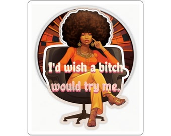 Retro Sassy and Funny 70s 80s Sticker