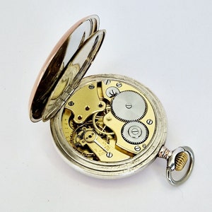 Rare vintage Orion pocket watch silver 800s. image 3