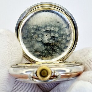 Rare vintage Orion pocket watch silver 800s. image 7