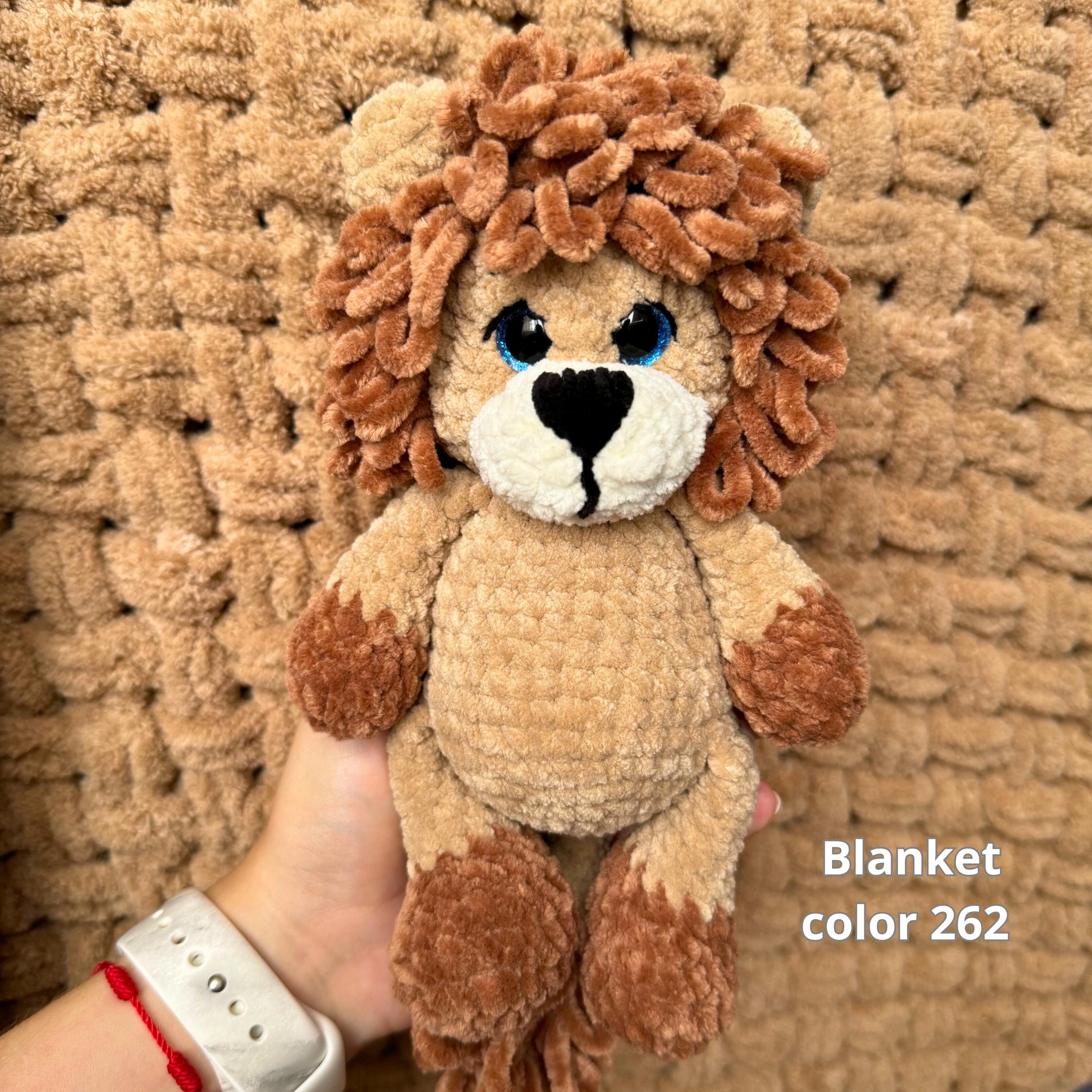 Baby Gift Set – Crochet Lion Toy, Baby Rattle and Soft Blanket – Baby ...