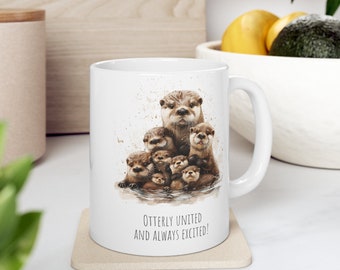 Otter Harmony Mug | Otterly United and Always Excited | 11oz (0.33L)