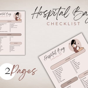 Hospital Bag Checklist | First Time Mom | Baby checklist | Labor and delivery | Giving birth list