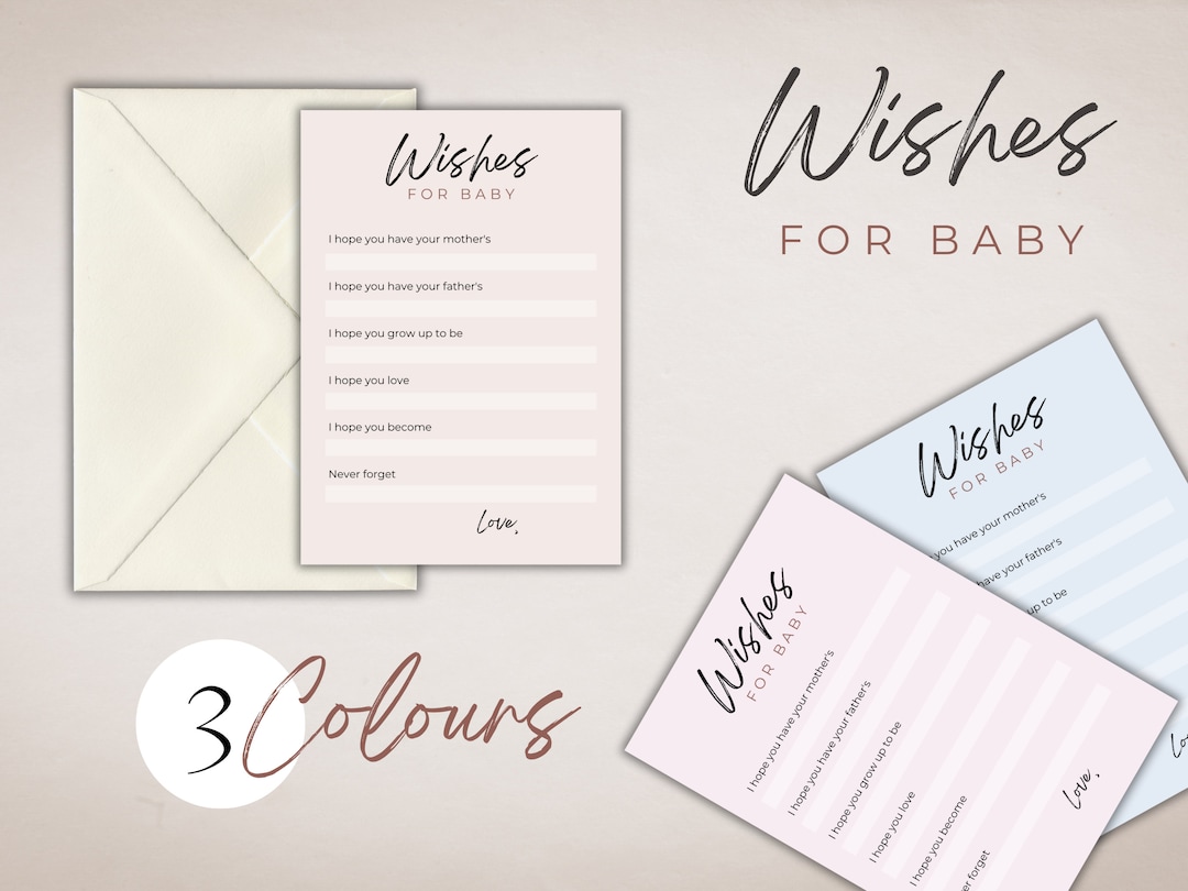 Baby Wishes Printable Letter | Baby Shower Game | Baby Godmothers ...
