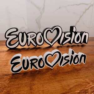 EUROVISION sign 3D shelf decoration logo sign post Famous music festival