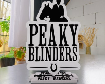 Panneau 3D Peaky Blinders pour étagère, célèbre série d'action. Panneau de logo NON OFFICIEL, panneau de logo de poste.