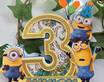 Minion Cake Topper| Minion Shaker Cake Topper | Personalized Cake Topper| Shaker Topper| Minnions