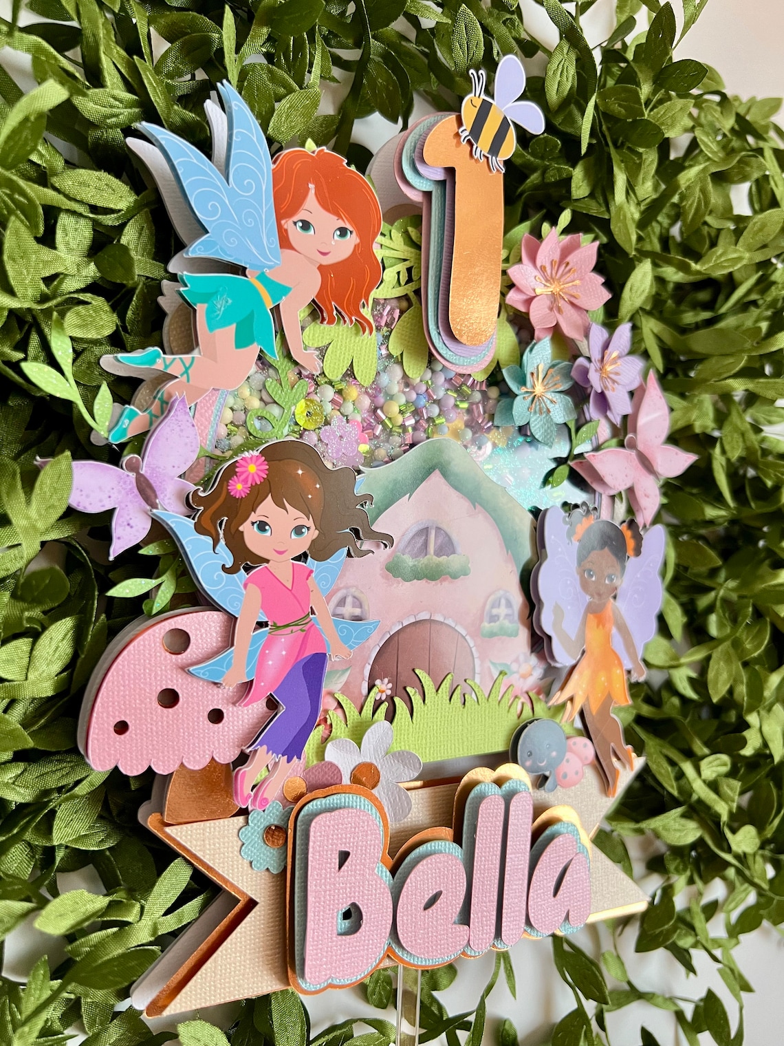 Fairy Cake Topper Fairy First Birthday Cake Topper Fairy Garden Cake ...
