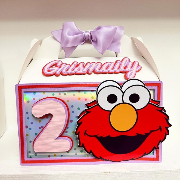 Sesame Street Favor Boxes | Big Bird | Elmo Favor Boxes | Sesame Street Goodie Boxes | Cookie Monster Favor Boxes |Abby Cadabby Gable boxes