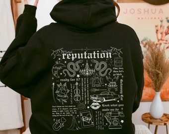 Taylor Swift Inspired Reputation Era Hoodie Sweatshirt - Eras World Tour - Merch Sweatshirt