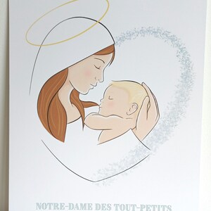 carte A5 Notre-Dame des tout-petits (bleue)
