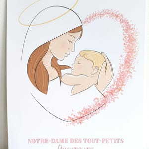 carte A5 Notre-Dame des tout-petits (rose)