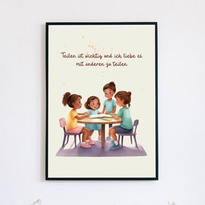 Affirmation poster A3 A4 / poster affirmations for children | Poster children's room pictures positive beliefs