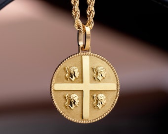 Collier Pendentif Carte Sardaigne - Bijou Patriotique Italien - Acier 316L, Chaîne Réglable - Style Hip-hop, Cadeau Pour Femmes/hommes