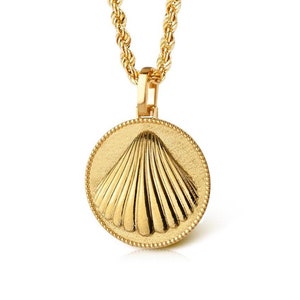 14K Gold Sea Shell Necklace, Ocean Shell Pendant, Beach Shell Jewelry, Dainty Women Gold Necklace, Personalized Shell Charm, Gift For Her