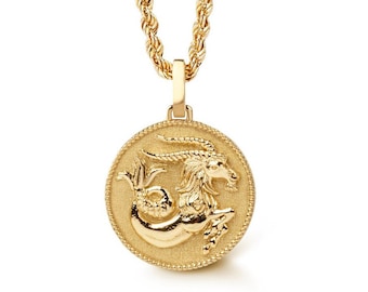 Colgante Capricornio 12 Mm Oro Amarillo 18 Quilates Medalla Horóscopo Constelación | Torres Joyeros