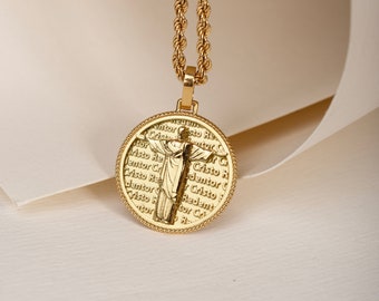 14K Solid Gold Christ Redeemer Necklace: Rio de Janeiro Pendant