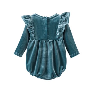 Ophelia Velvet Baby Romper Apricot