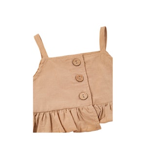 Beige Ruffle Baby Girl Set image 3