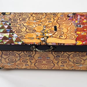 Klimt Teebox Organizer 3 Fächer, Teebeutelbox, Schmuckhalter, Schmuckschatulle, Geburtstags- & Muttertagsgeschenk