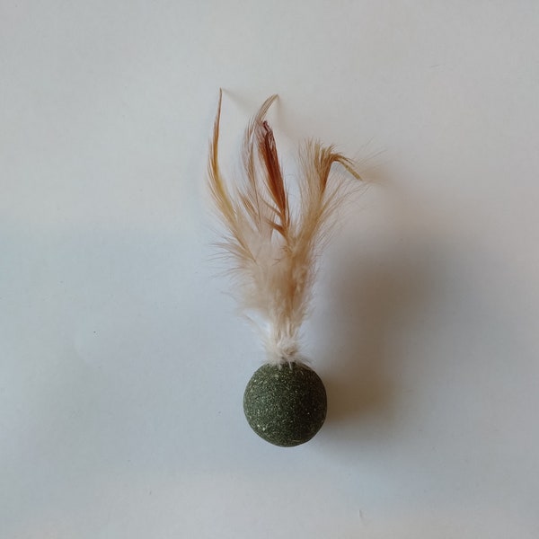 Catnip ball with feathers | Cat toy