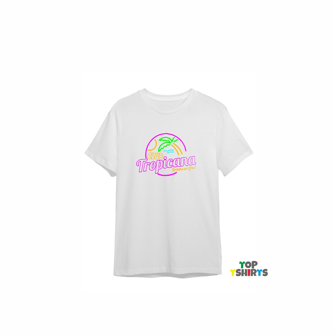 T-Shirt Donna Gildan Club Tropicana &ndash; Retr&ograve; Anni '80, Pride LGBTQ, 100% Cotone