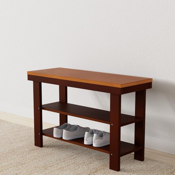 Enhance Your Entryway with our Solid Pine Wood Shoe Rack: Stylish and Functional Organizer for Shoes