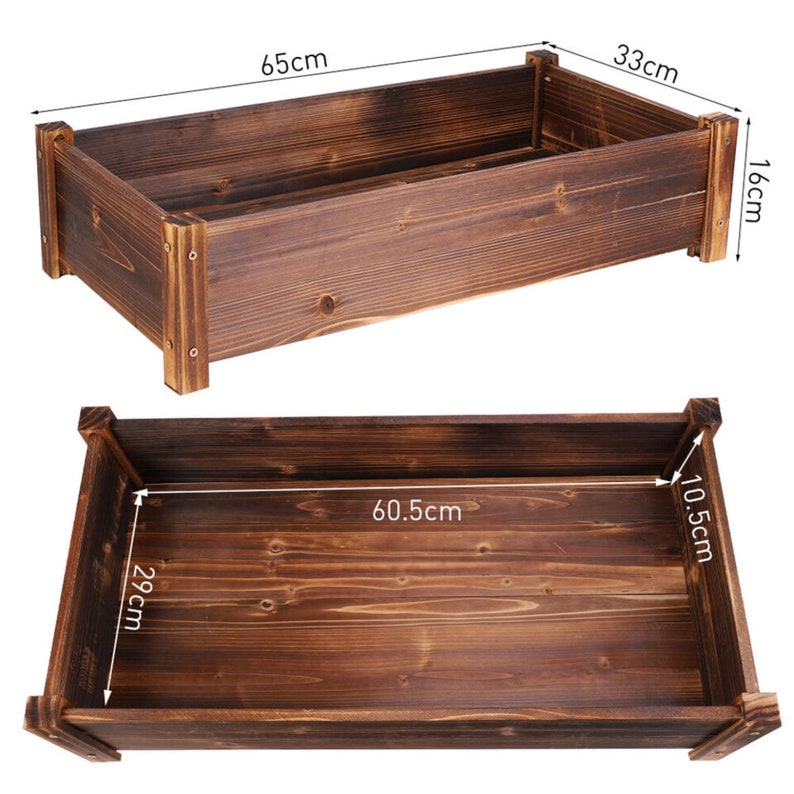 26x13x6 Raised Garden Bed Outdoor Solid Wood Planter image 9