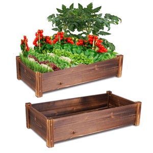 26x13x6 Raised Garden Bed Outdoor Solid Wood Planter image 10