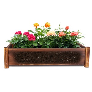 26x13x6 Raised Garden Bed Outdoor Solid Wood Planter image 6