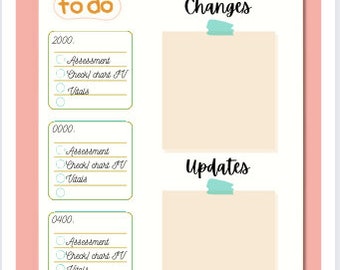 Nurse To-Do Sheet-- Nighshift