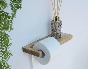 Toilettenpapierhalter Aus Holz Mit Tic Tac Toe Design – Rustikale Aufbewahrung Für Bad Oder Gäste-WC