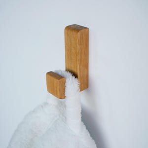 Wooden towel hook, simple wood rack, wall mount entryway decoration coat hooks, modern wooden hook, kitchen towel hange