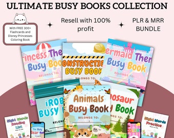 Ultimate Children's Busy Book Collection | MRR and PLR Bundle | Coloring Book | Sight Words | Flashcards for Kids