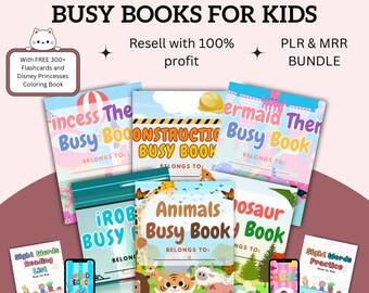 Printable Busy Books for Kids Bundle with over 400+ pages | MRR and PLR