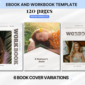 Ebook Template for Coaches, Course Creator Ebook Workbook Template Canva, Lead Magnet Template, Workbook Template, Minimalist Ebook