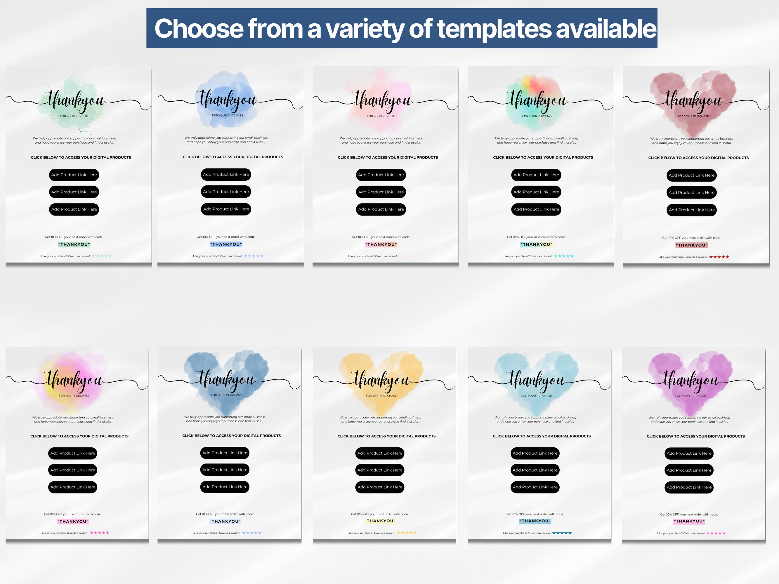Etsy Digital Product Instructions Template, Thank You Note for Digital ...