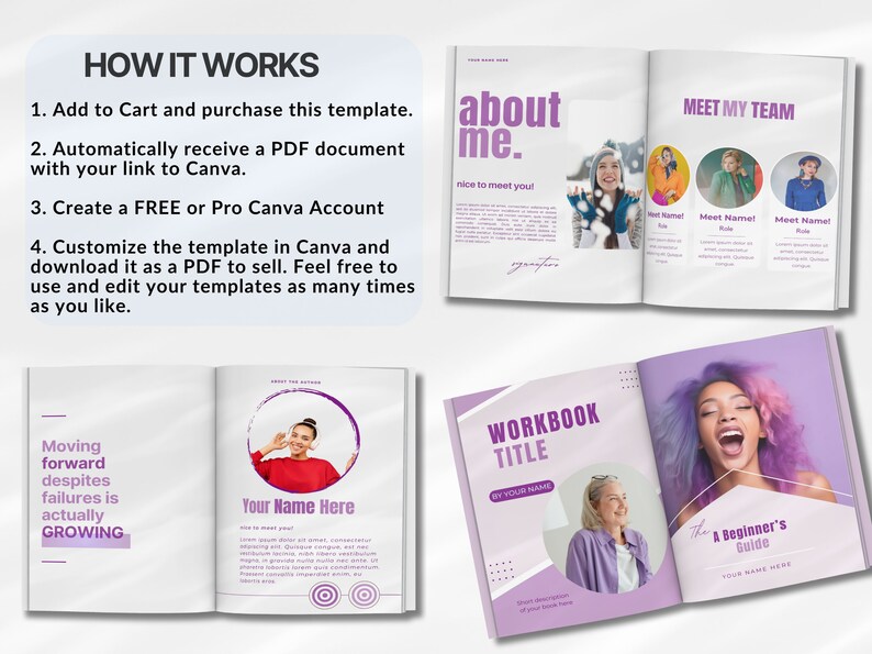 Ebook Template for Coaches, Course Creator Ebook Workbook Template ...