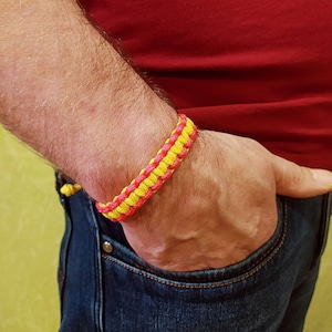 Spain flag bracelet, handmade