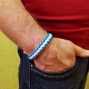 Israeli flag bracelet, handmade
