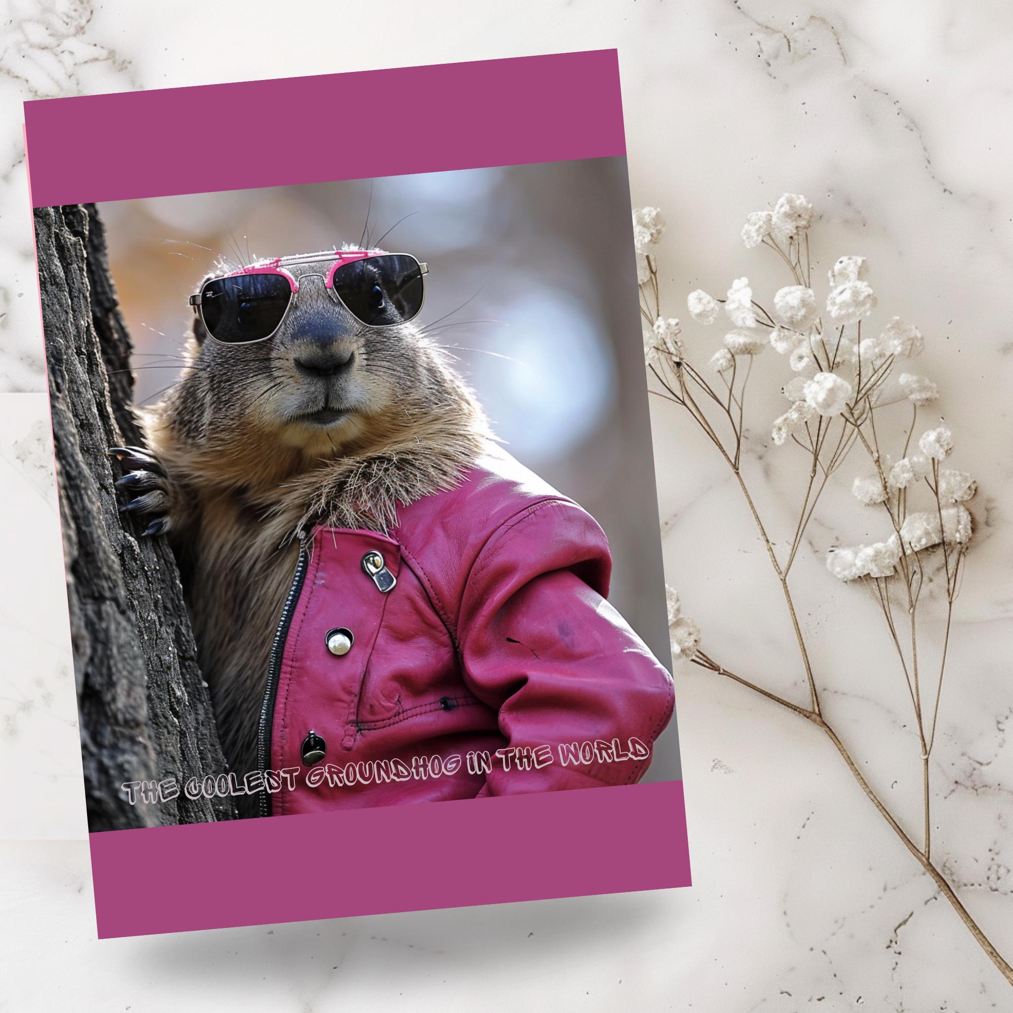 LEVLO Make-up-Tasche Mit Groundhog-Motiv – 23 X 17 Cm, Aus Baumwoll-Leinen, Mit Reißverschluss, Lustiger Spruch Für Tierliebhaber
