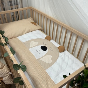 Baby Duvet and Pillow Covers, Kidsroom decor, Baby bedding, Kids bedding with teddy, Bedding set for toddler