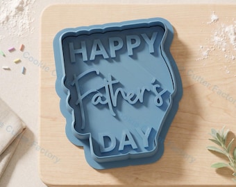 Happy Father's Day Cookie Cutter and Embosser Stamp - Dad Celebration