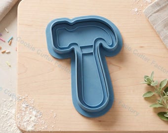 Claw Hammer Cookie Cutter and Embosser Stamp - DIY Tradesman Party Cookies